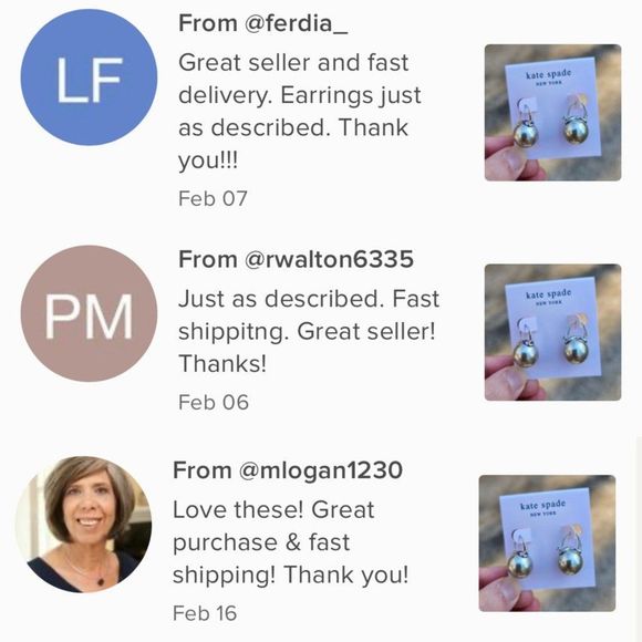 Kate Spade Silver Shine on Gray Pearl Drop Earrings with Dust Bag - Picture 6 of 9